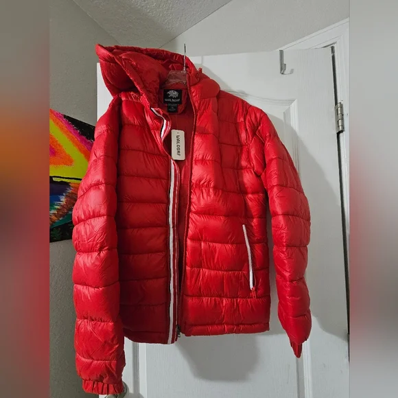 Waldorf Red Quilted Jacket Size Medium Brand New - Picture 5 of 5